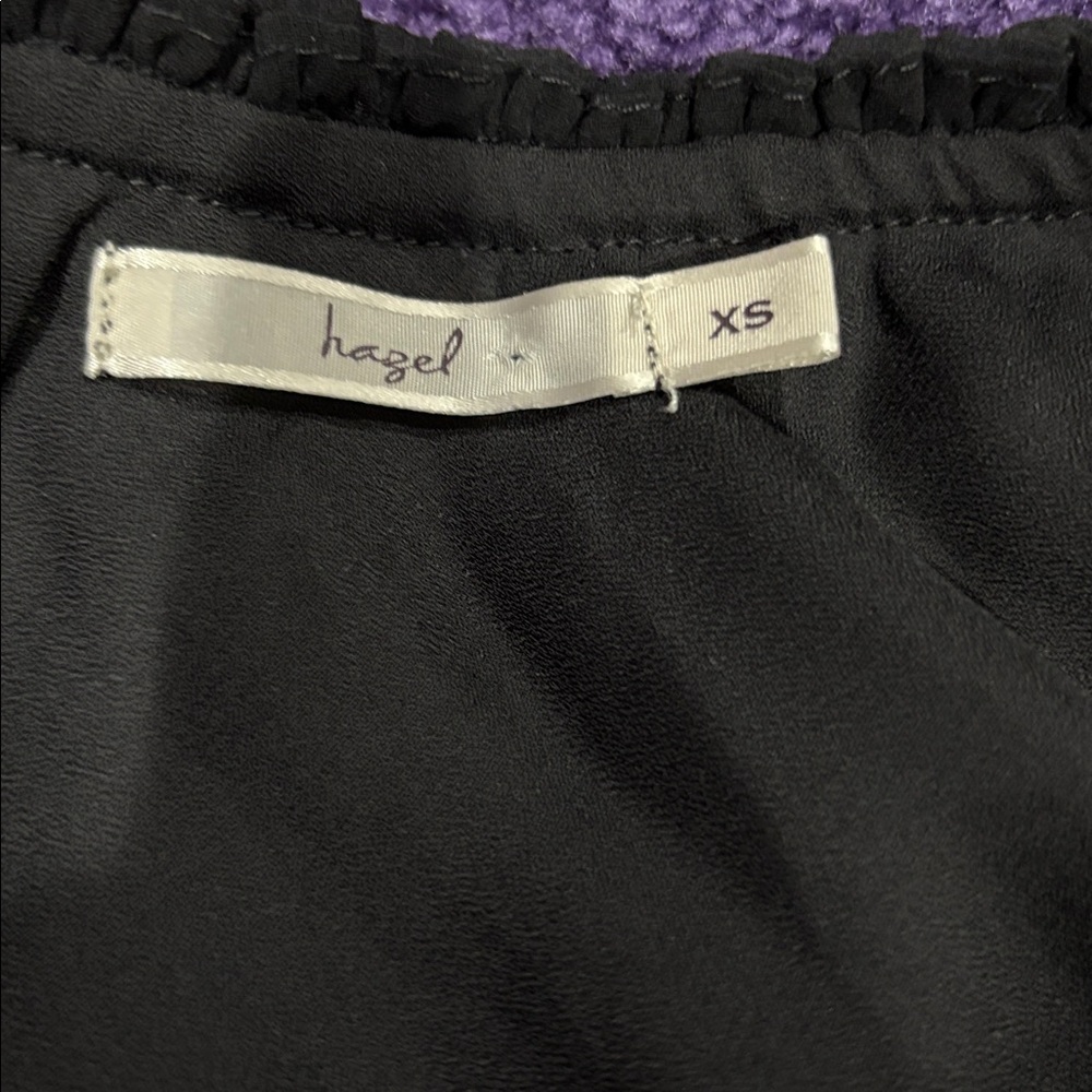 Hazel Black Ruffle Detail Top - Picture 3 of 3